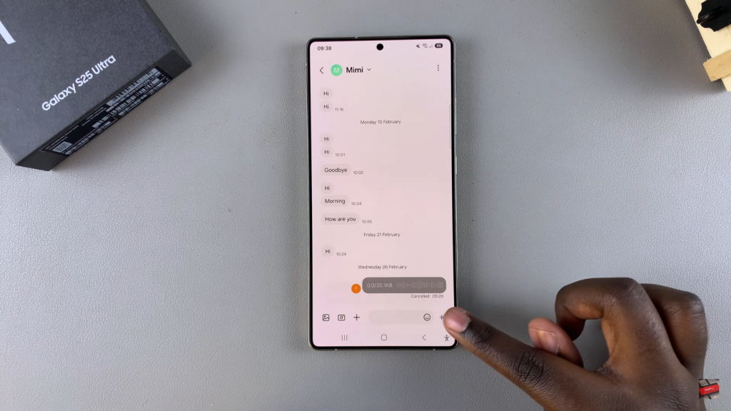 Send Audio Messages On Samsung Galaxy S25