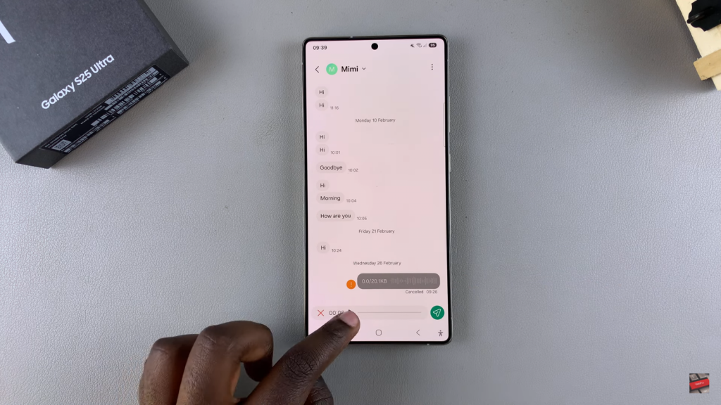 Send Audio Messages On Samsung Galaxy S25