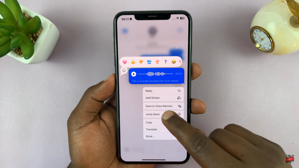 Unsend Voice Messages On iPhone