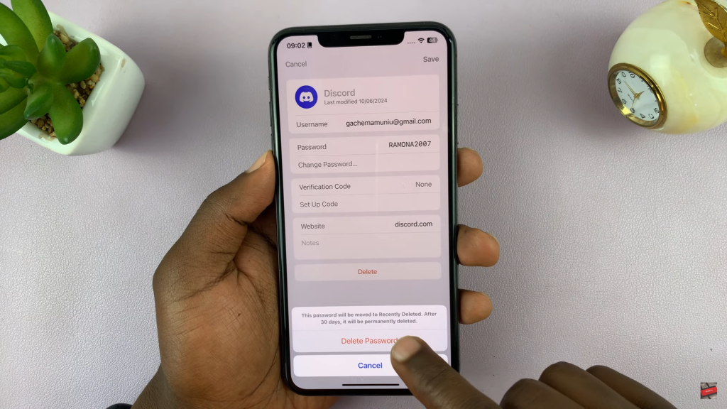 Delete Saved Passwords On iPhone