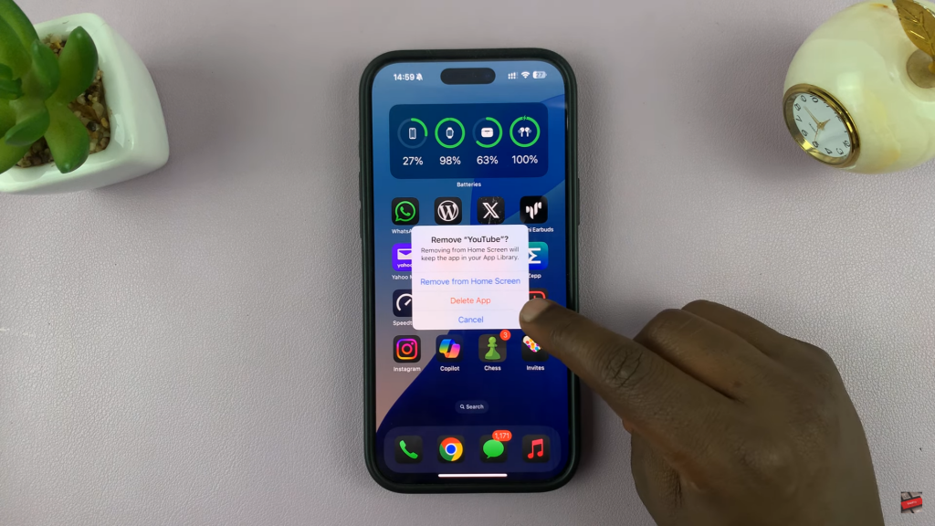 Uninstall YouTube App From iPhone