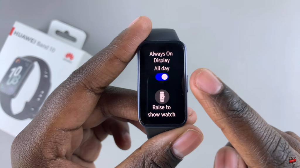 Disable Always On Display On Huawei Band 10