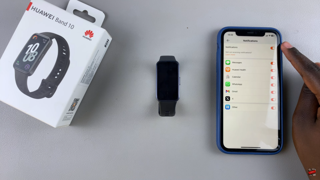 Enable iPhone Notifications On Huawei Band 10