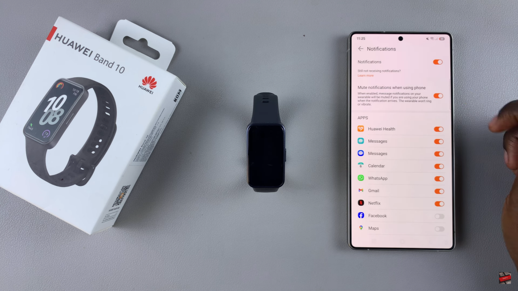 Mute Android Notifications On Huawei Band 10 While Using Phone