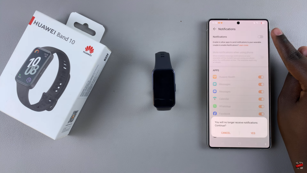 Disable Android Notifications On Huawei Band 10
