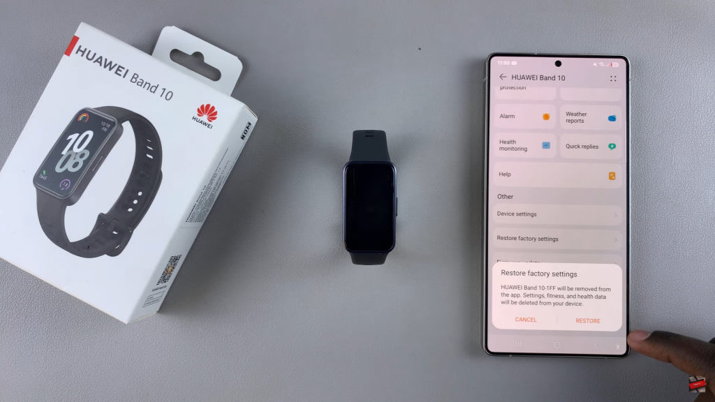 Hard Reset Huawei Band 10 With Huawei Health App