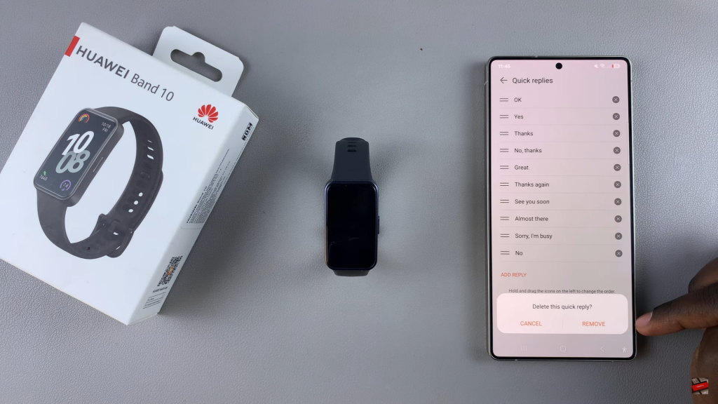Customize Quick Responses On Huawei Band 10