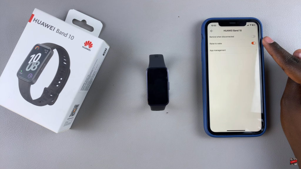 Enable/Disable Raise To Wake On Huawei Band 10