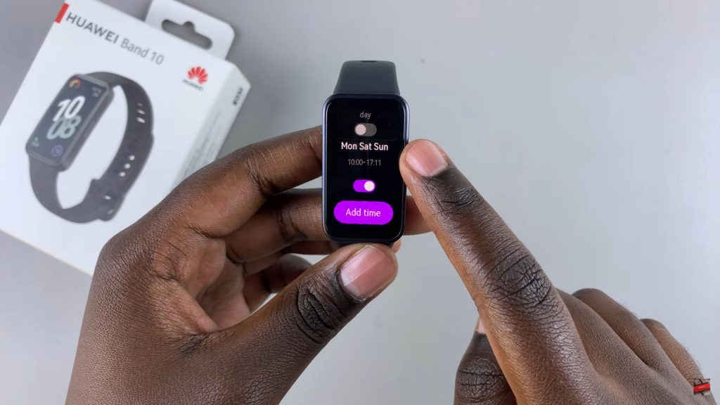 Edit a Sleep Schedule On Huawei Band 10