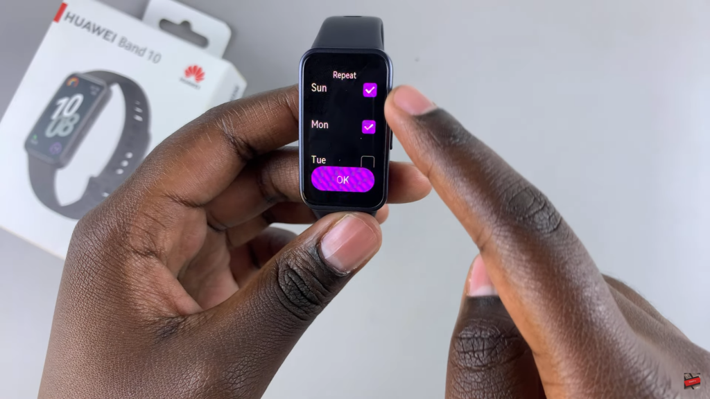 Edit a Sleep Schedule On Huawei Band 10