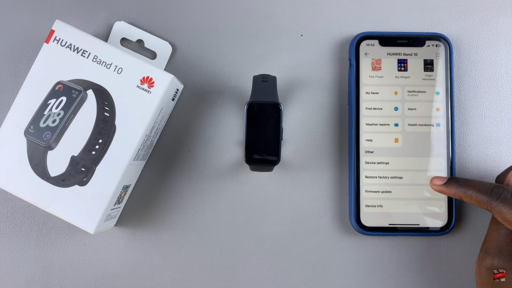 Factory Reset Huawei Band 10 With Huawei Health App