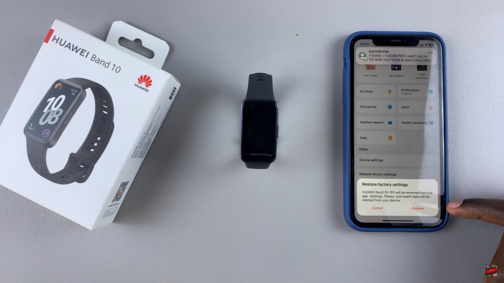 Factory Reset Huawei Band 10 With Huawei Health App